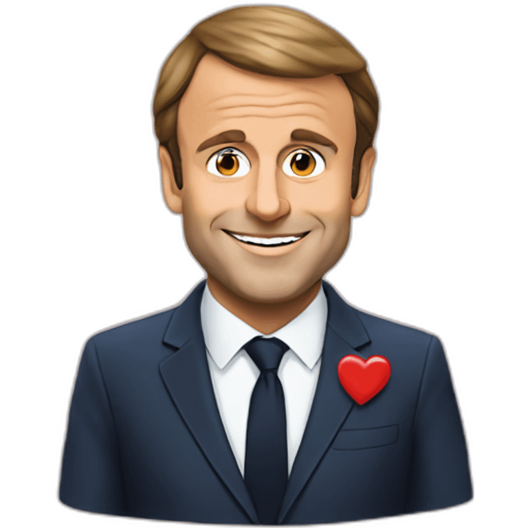 Emmanuel Macron love heart emoji