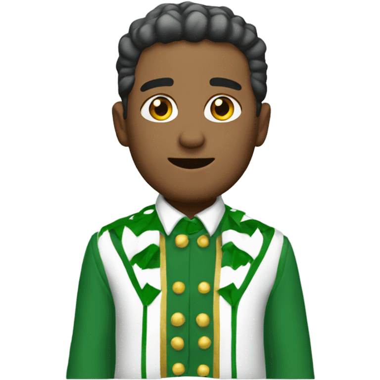 Jose with Christmas outfit emoji