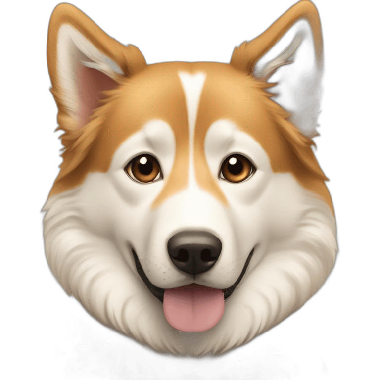 dog russian siberian laika light brown emoji