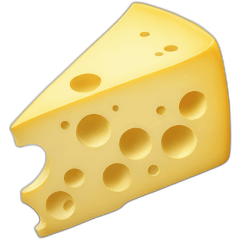 Emmentaler cheese on a plate emoji