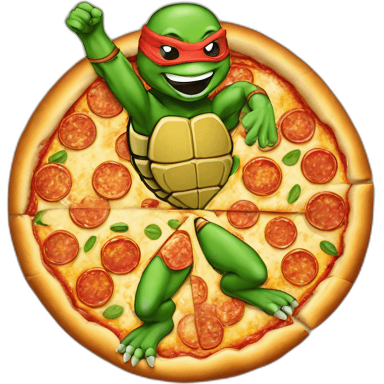 Ninja turtle pizza emoji