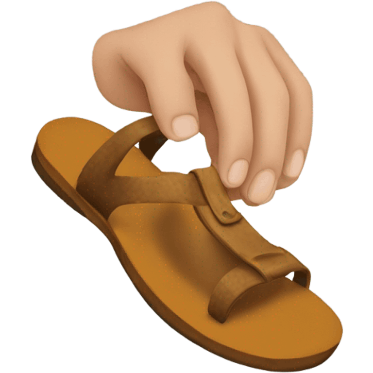 Hand with sandal  emoji