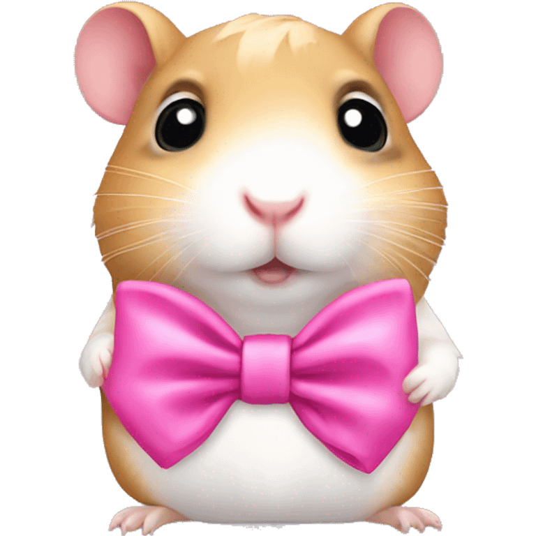 Hamster with a pink bow emoji