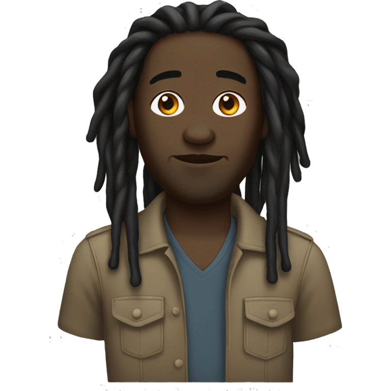 black man with dreads emoji