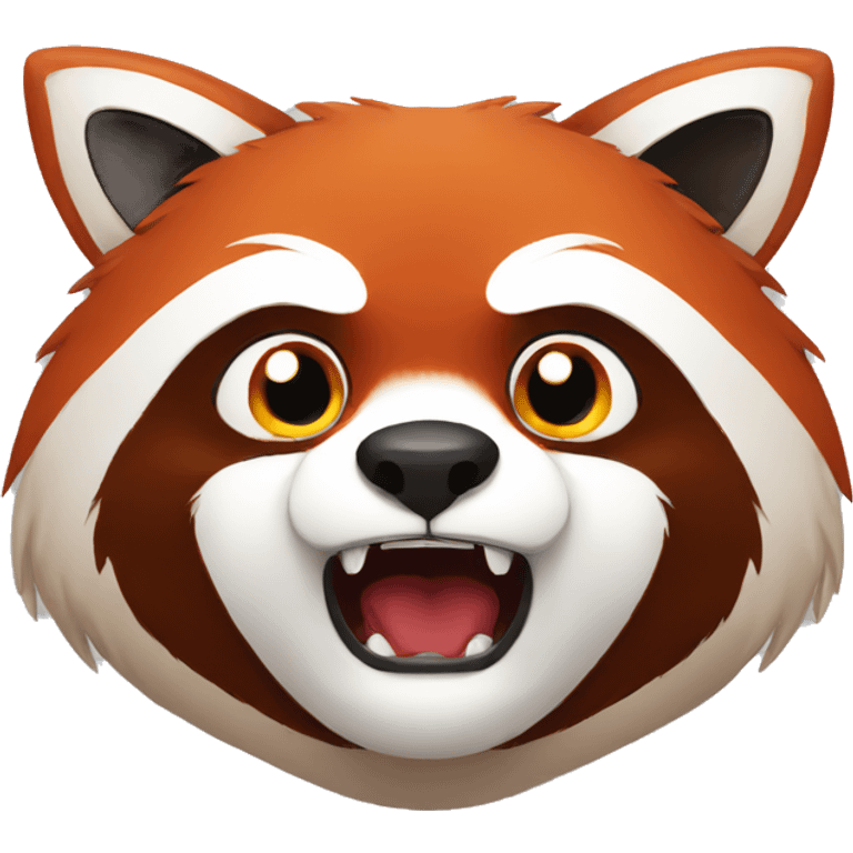 angry red panda emoji