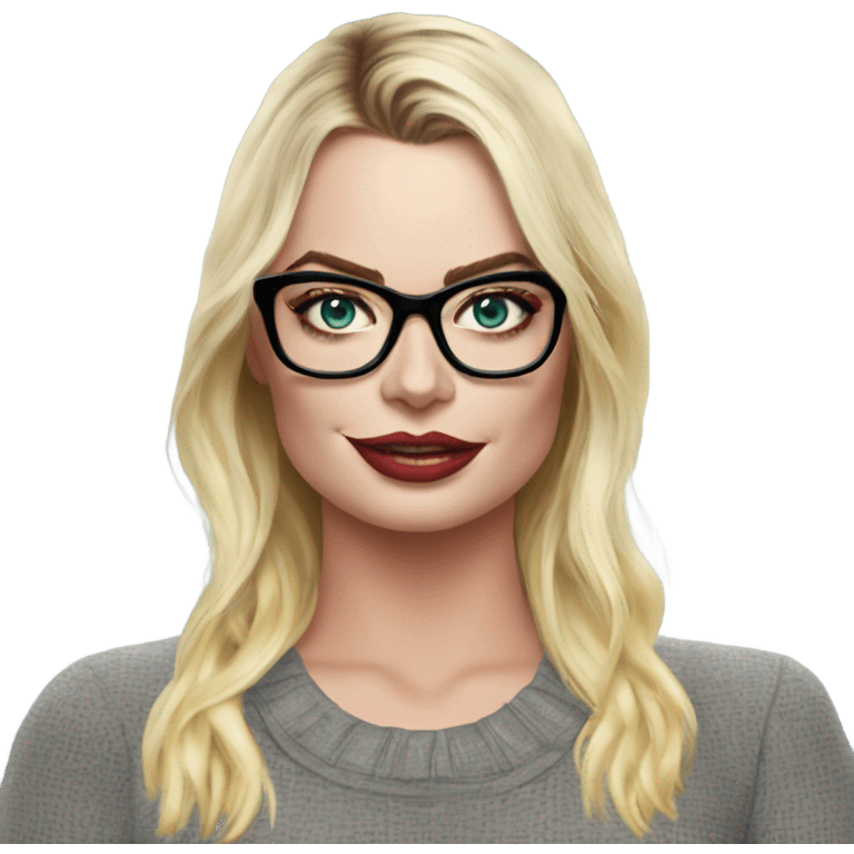 :Margot Robbie: glasses  emoji