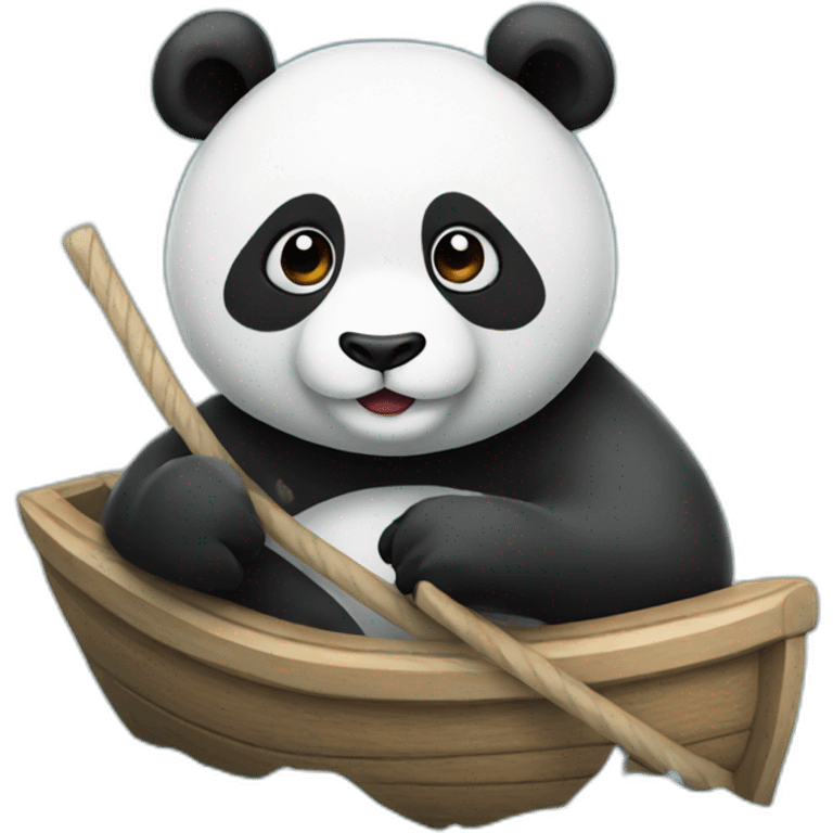 Panda on a boat  emoji