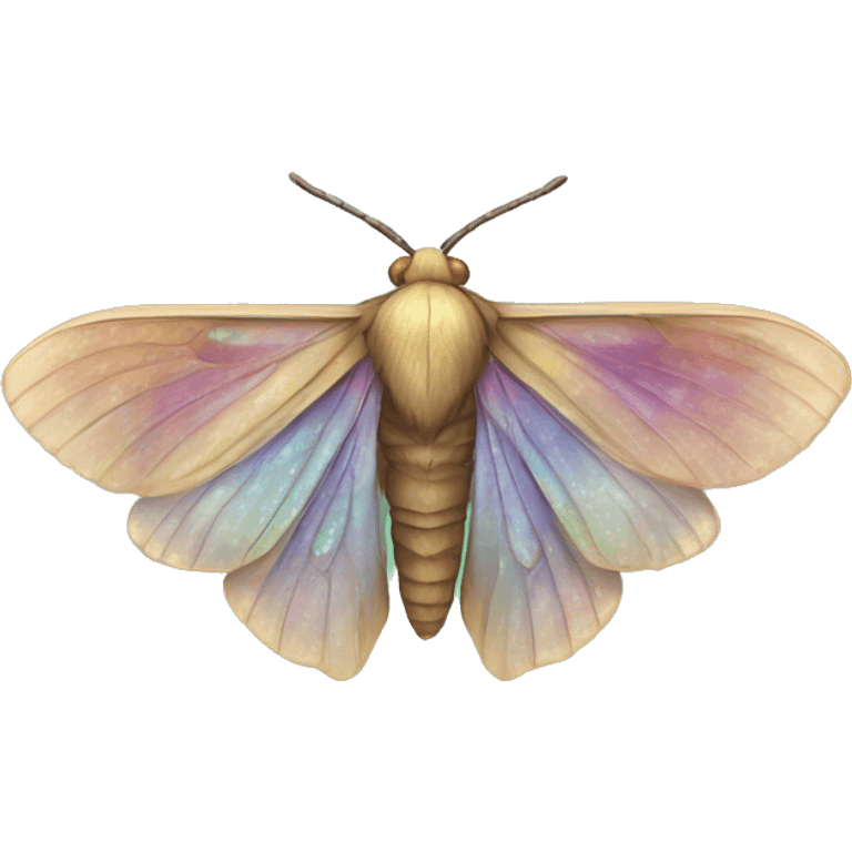 Iridescent moth  emoji