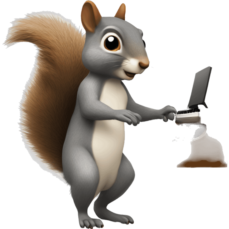 Squirrel play synthesizer emoji