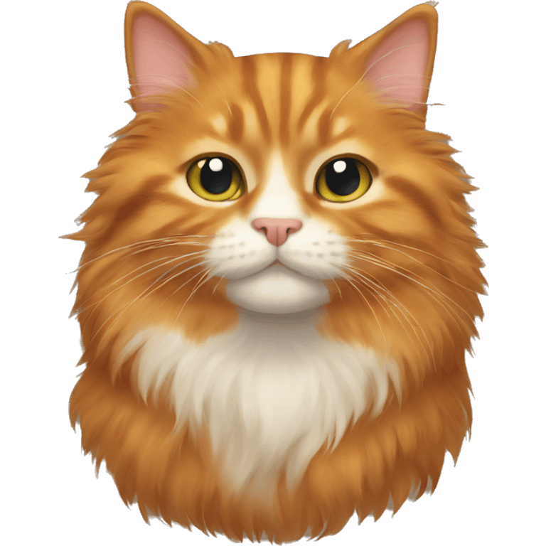 Fluffy ginger cat emoji