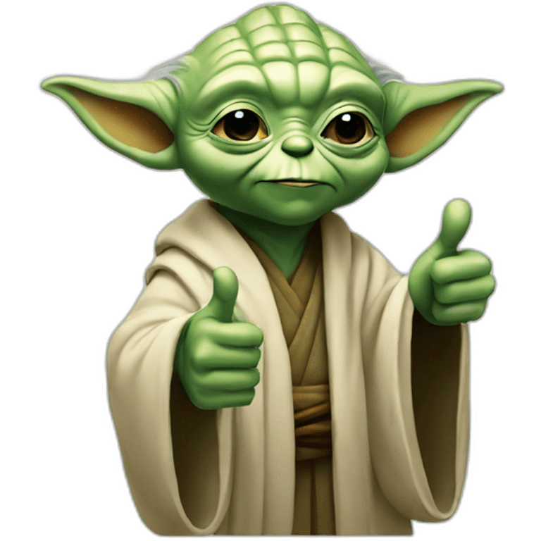 Yoda giving a thumbs up emoji