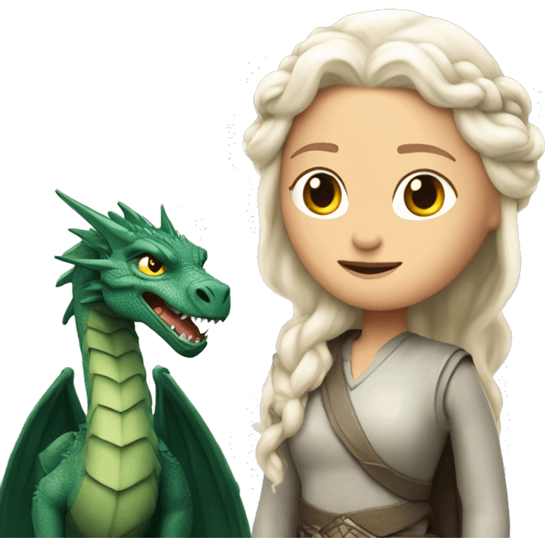 Daenerys Targaryen with dragon emoji