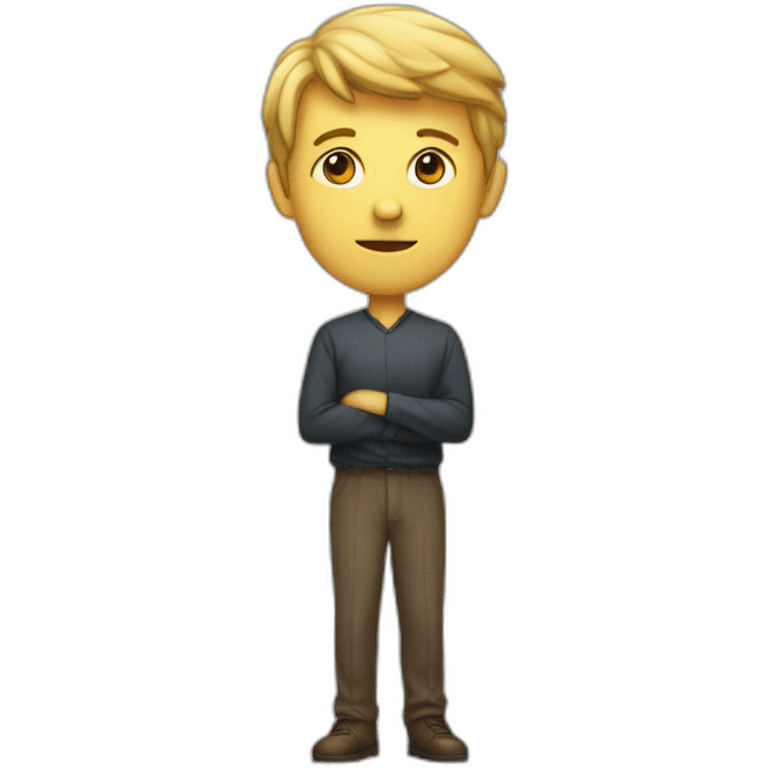 Man standing on a pedestal emoji