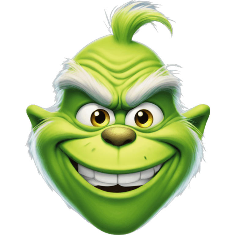 The grinch devious smile but he is blue emoji