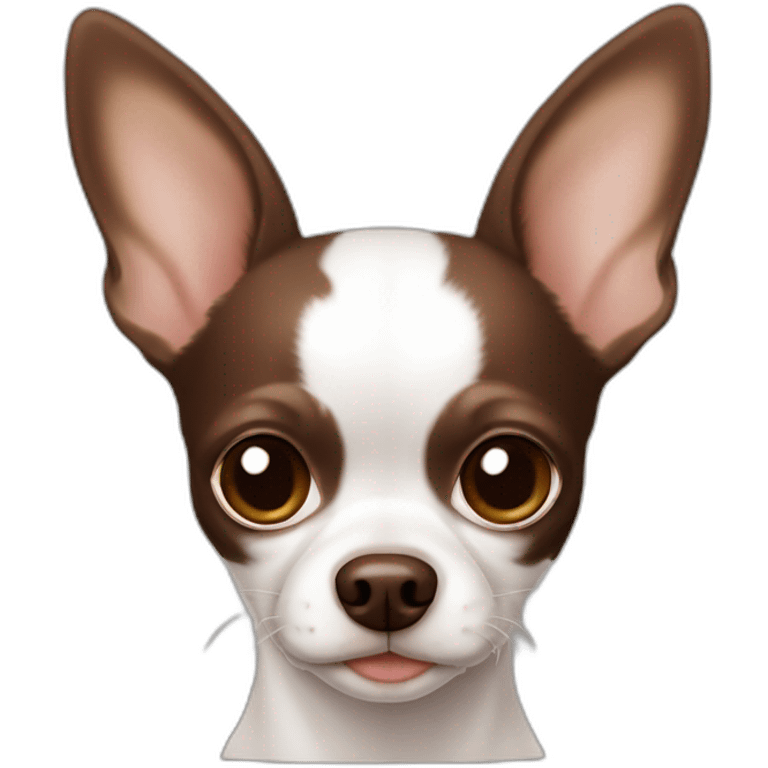 Chihuahua branco e chocolate emoji