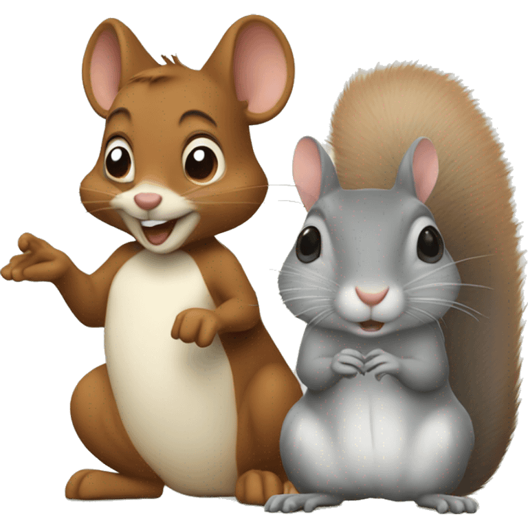 mouse and squirrel emoji