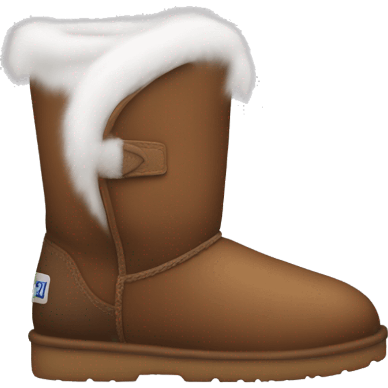 Brown Uggs with white fluff  emoji