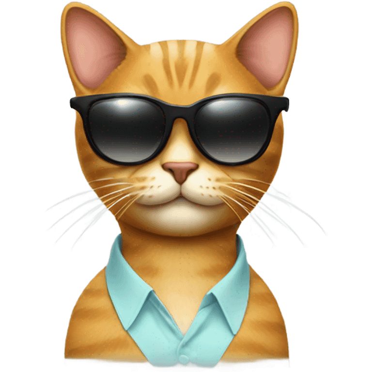 Cat with sunglasses emoji