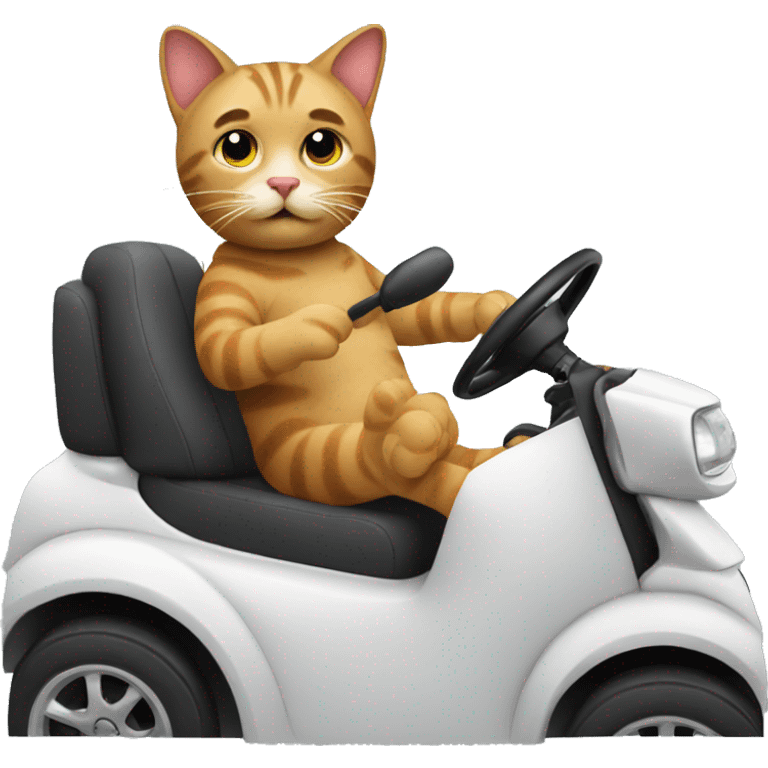 Cat driving car emoji