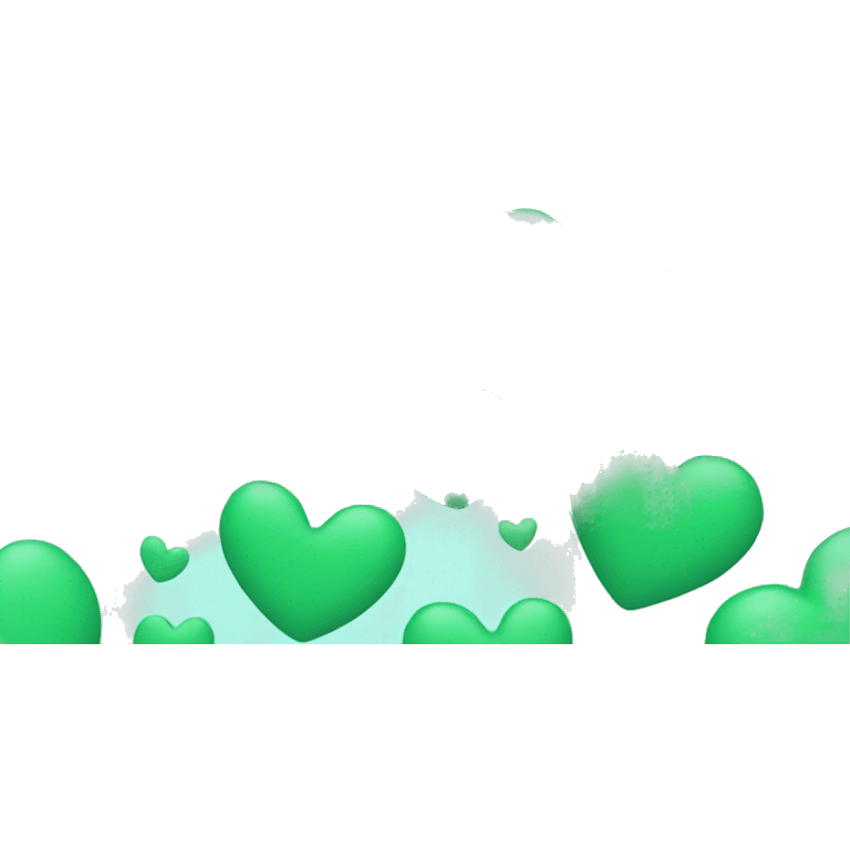 Water green heart emoji