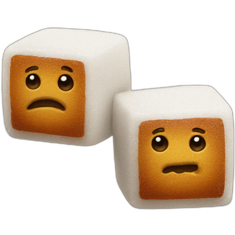 three sugar cubes emoji