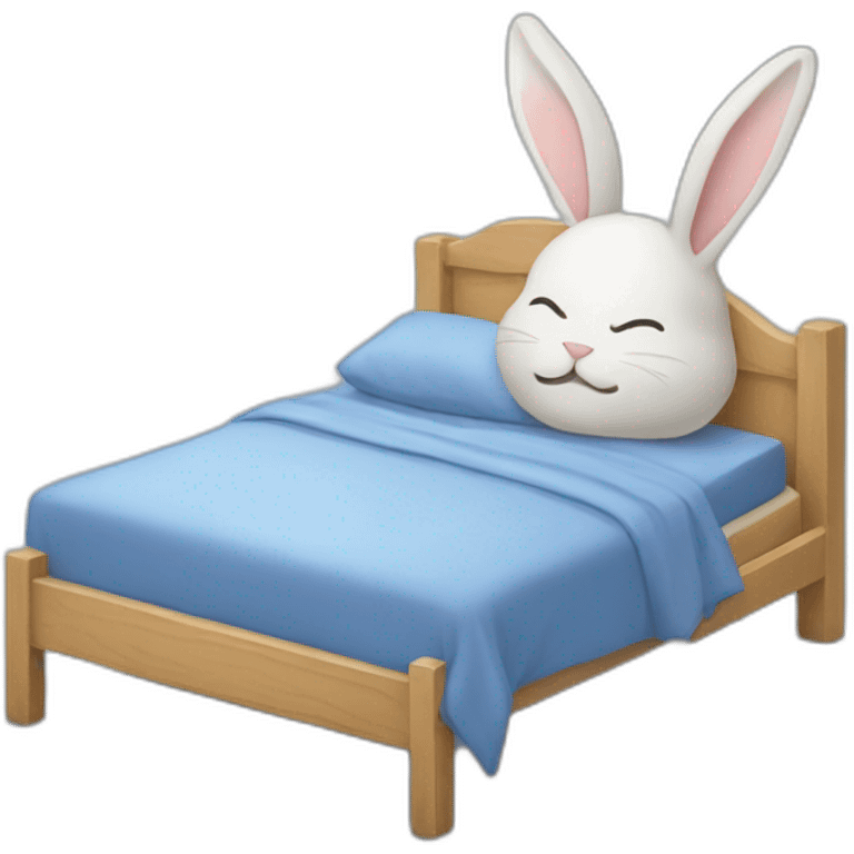 Lapin bleue qui dort emoji