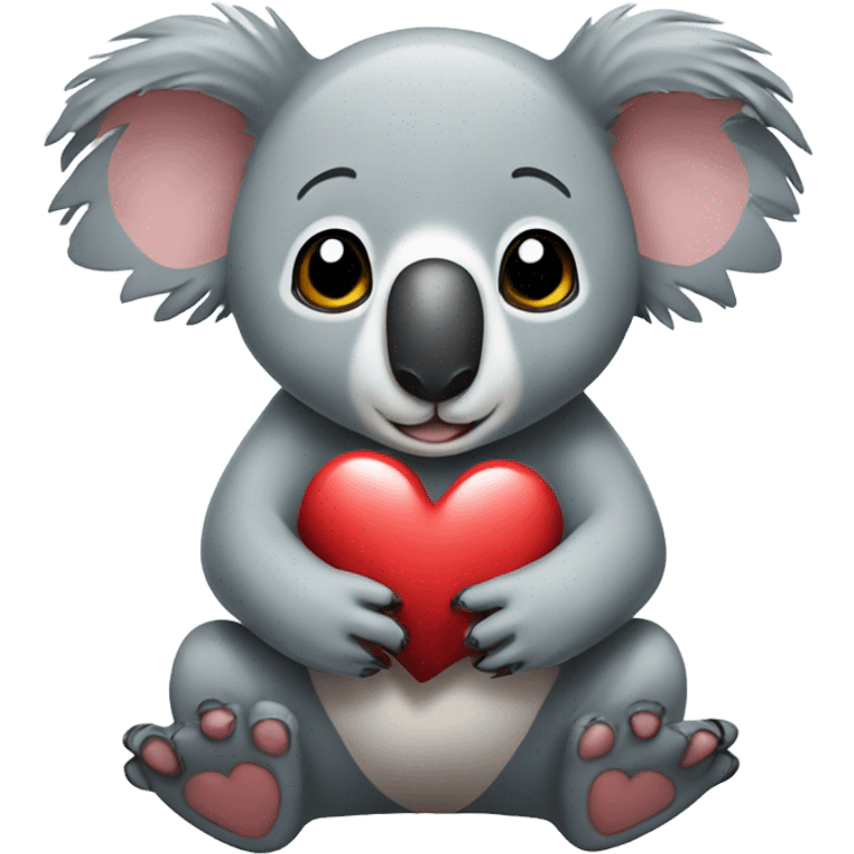 Koala with heart emoji