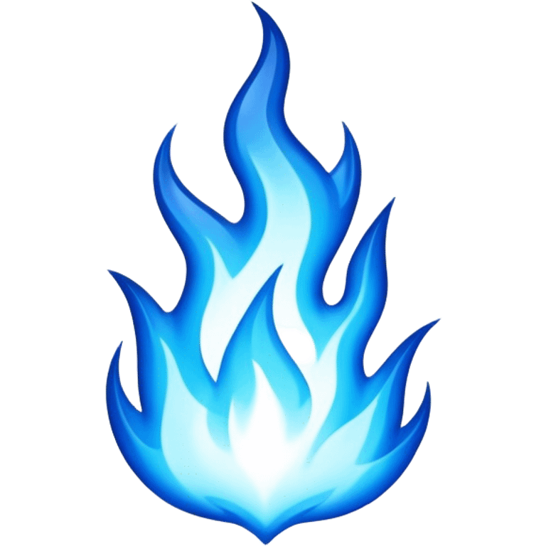 Blue flames emoji