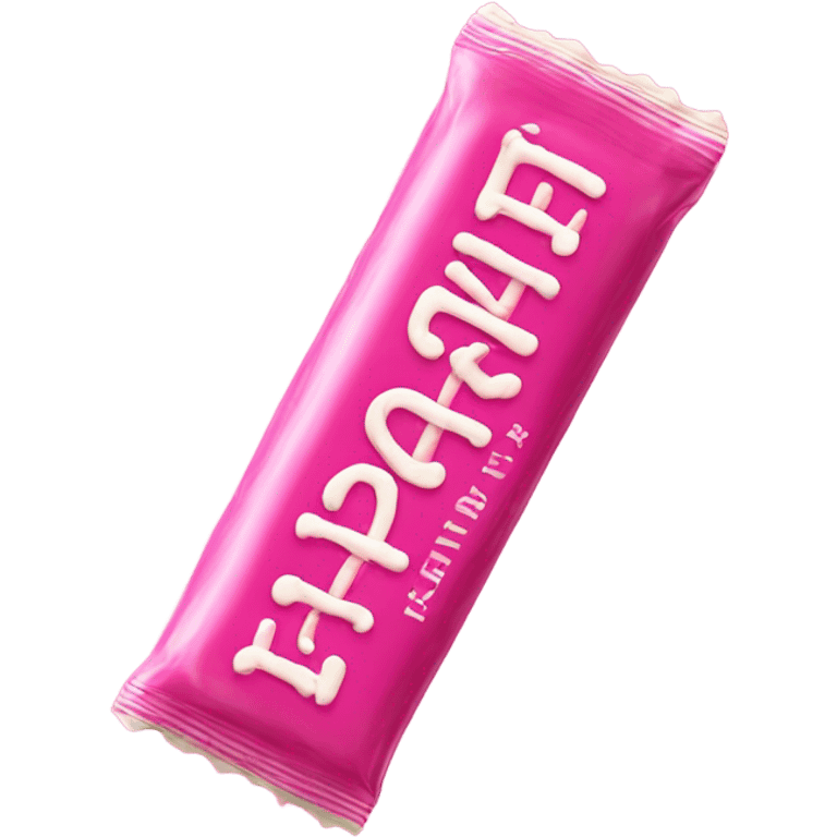 pink candy bar with the inscription kerlli emoji