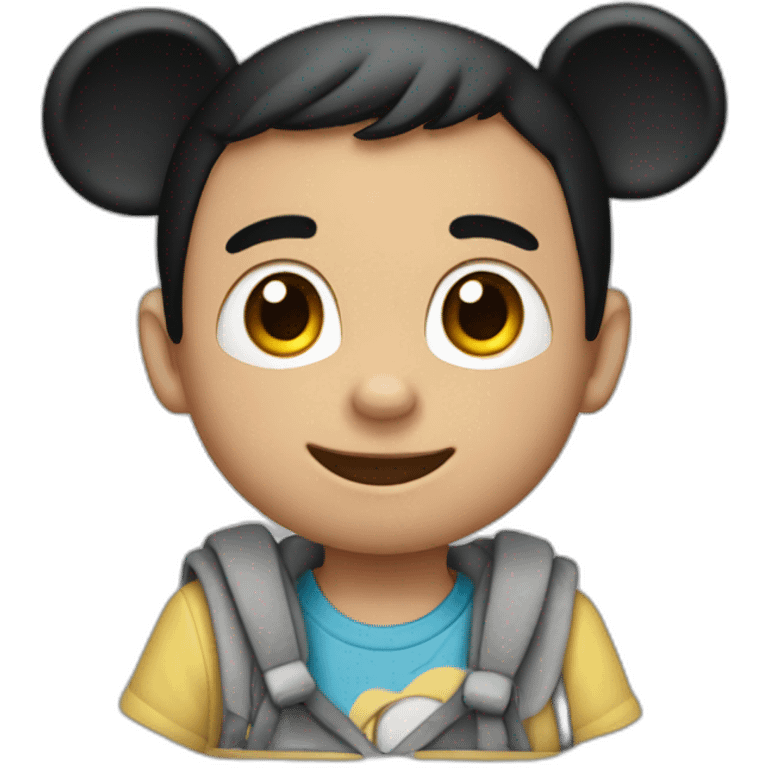 Niño con orejas de Mickey emoji