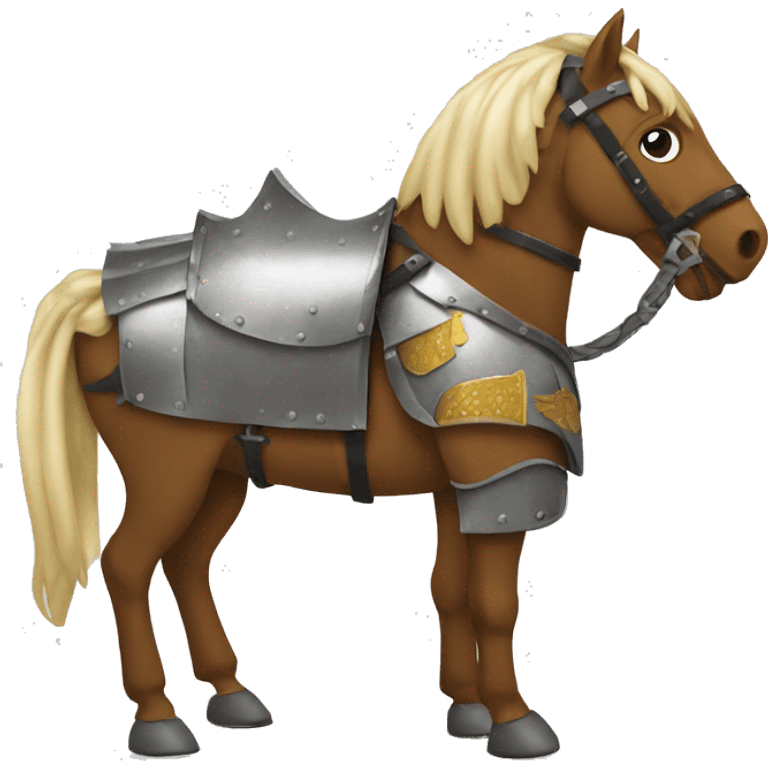 Horse with armour emoji