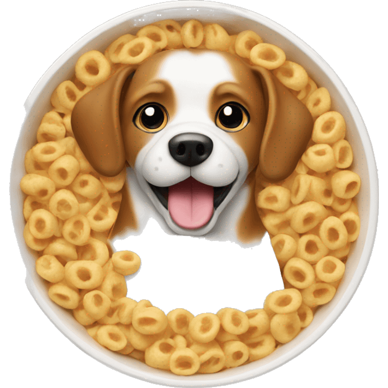 dog in a bowl of cereal emoji