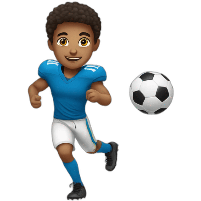 Egyptian kid playing football emoji