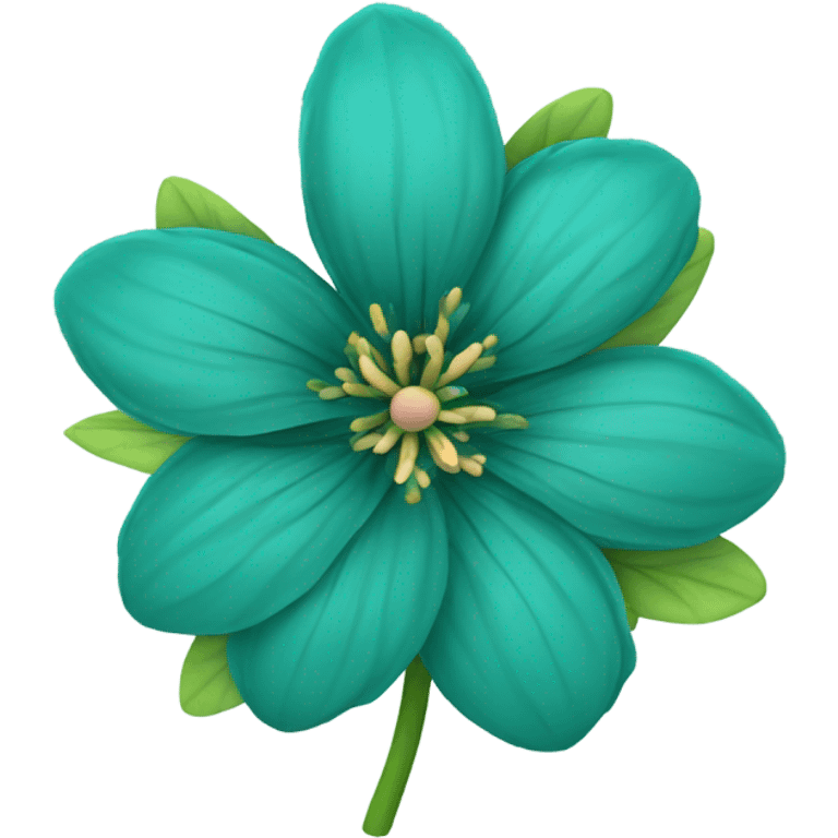 A teal flower emoji