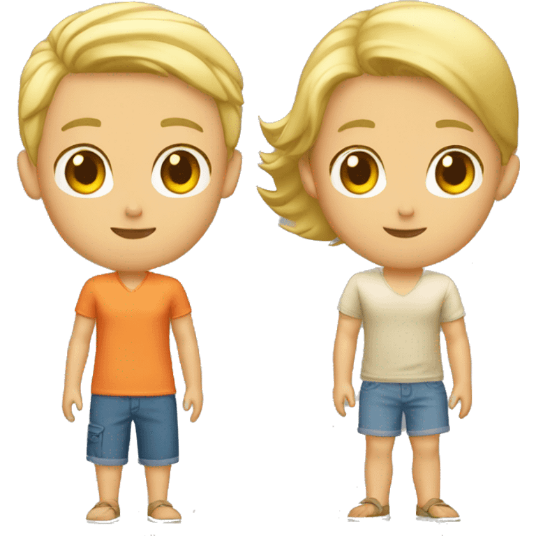 blond boyfriend and tanned asian girlfriend tourists emoji