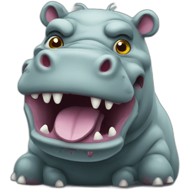 zombie hippo emoji