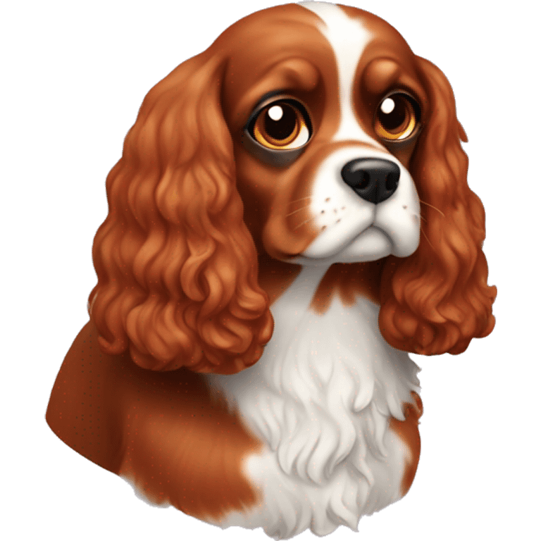 full ruby cavalier dog emoji