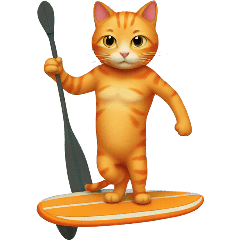 Orange cat on a surfboard emoji