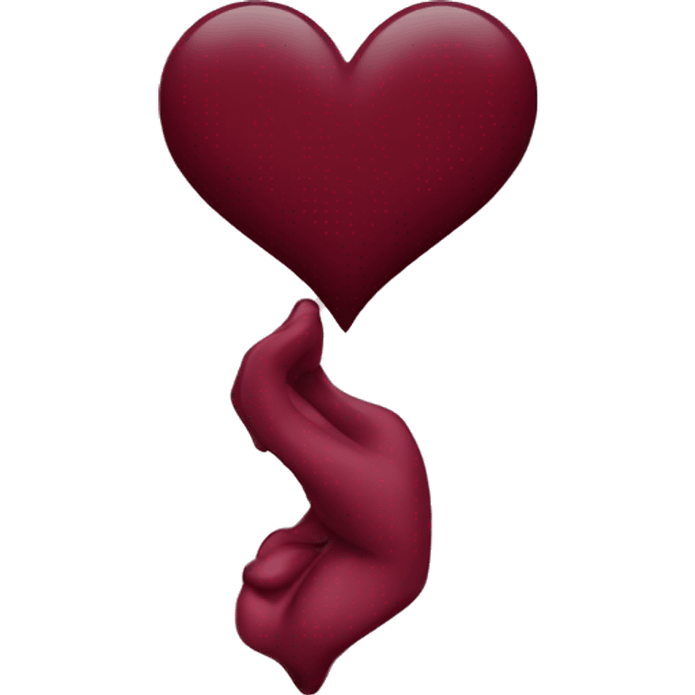 maroon heart emoji