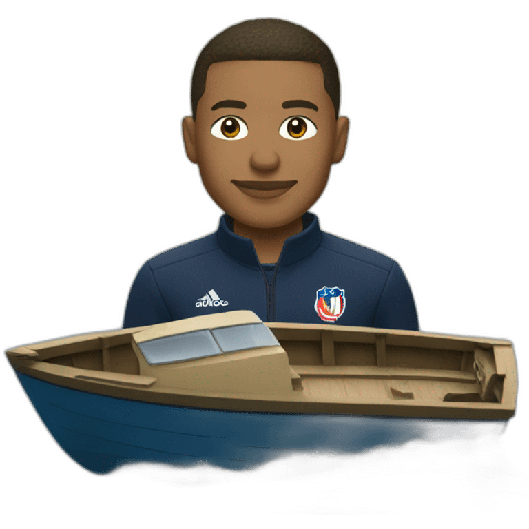 Mbappé with a boat emoji