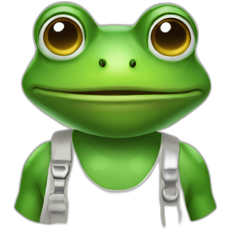 Programmer frog emoji