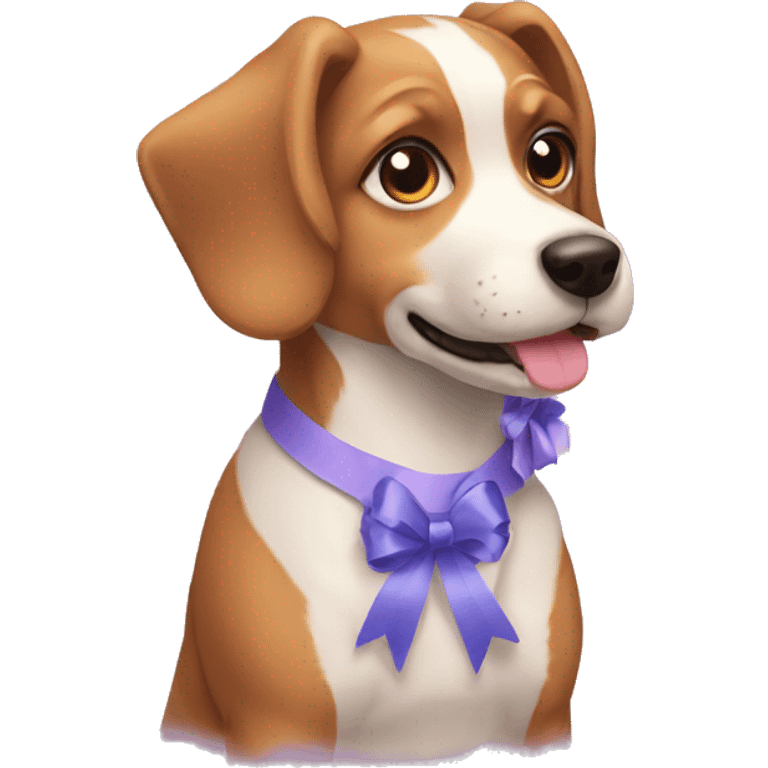 dog with ribbon emoji