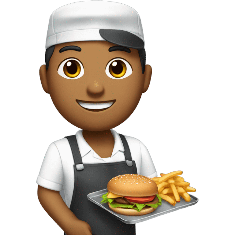 High fast-food employee  emoji