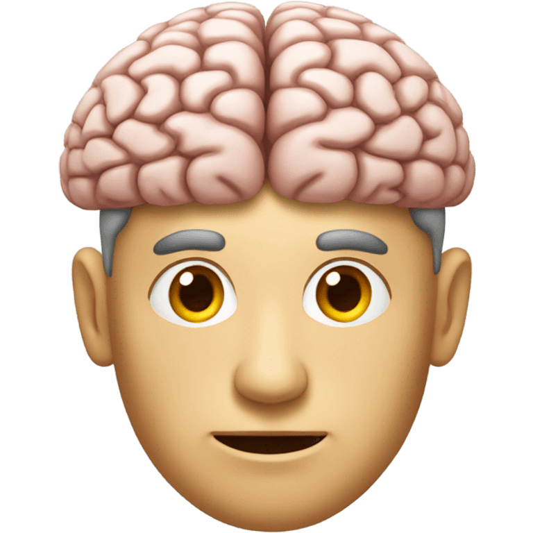 Man with a big brain that his forehead is big ￼ emoji