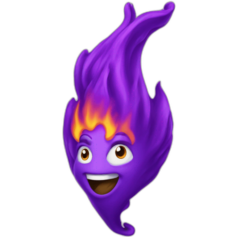 Réal Purple flamme emoji