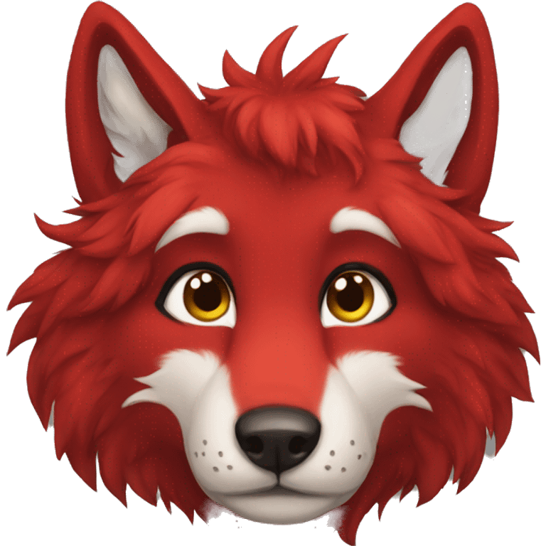 red furry anthro wolf emoji