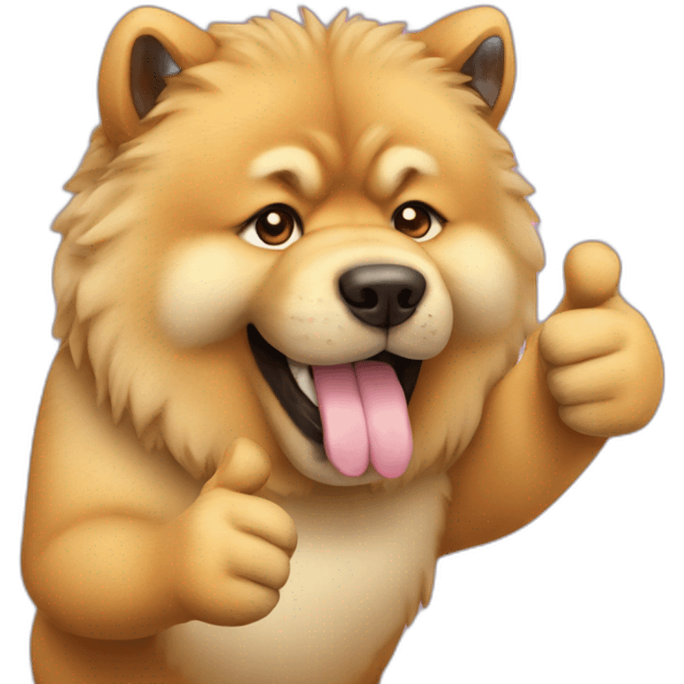 chow chow paw thumb up emoji