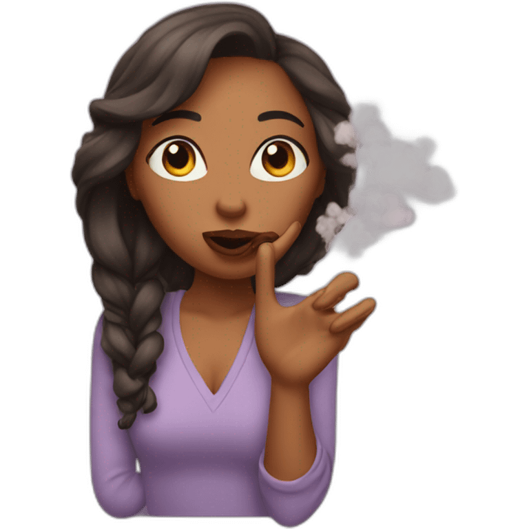 woman blowing a kiss emoji