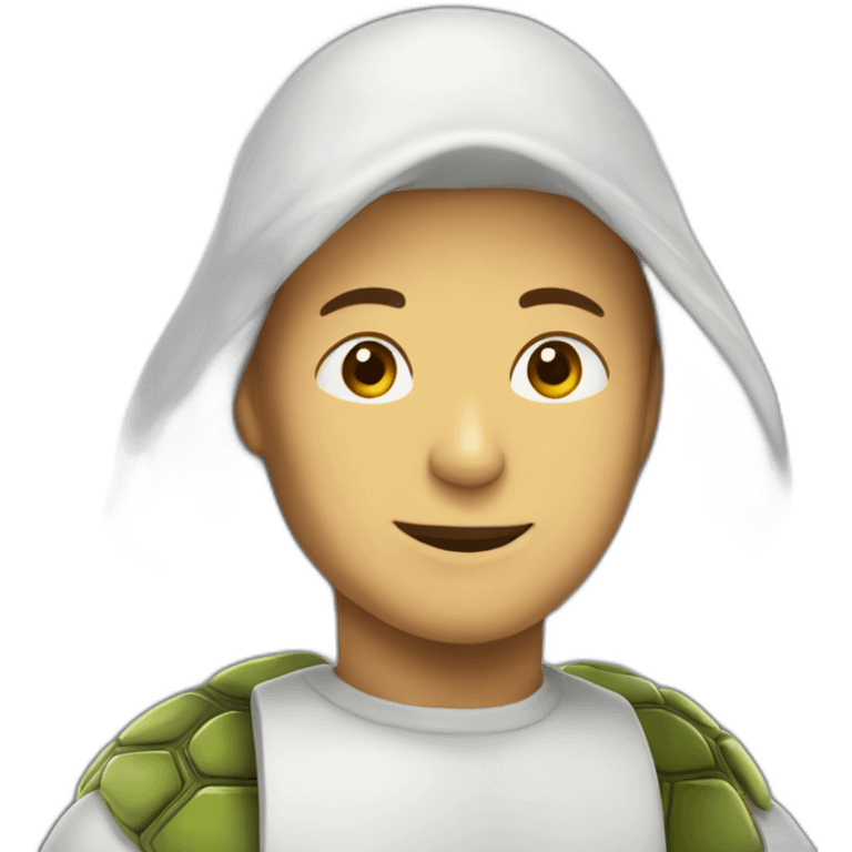 Juif qui est sur une tortue emoji