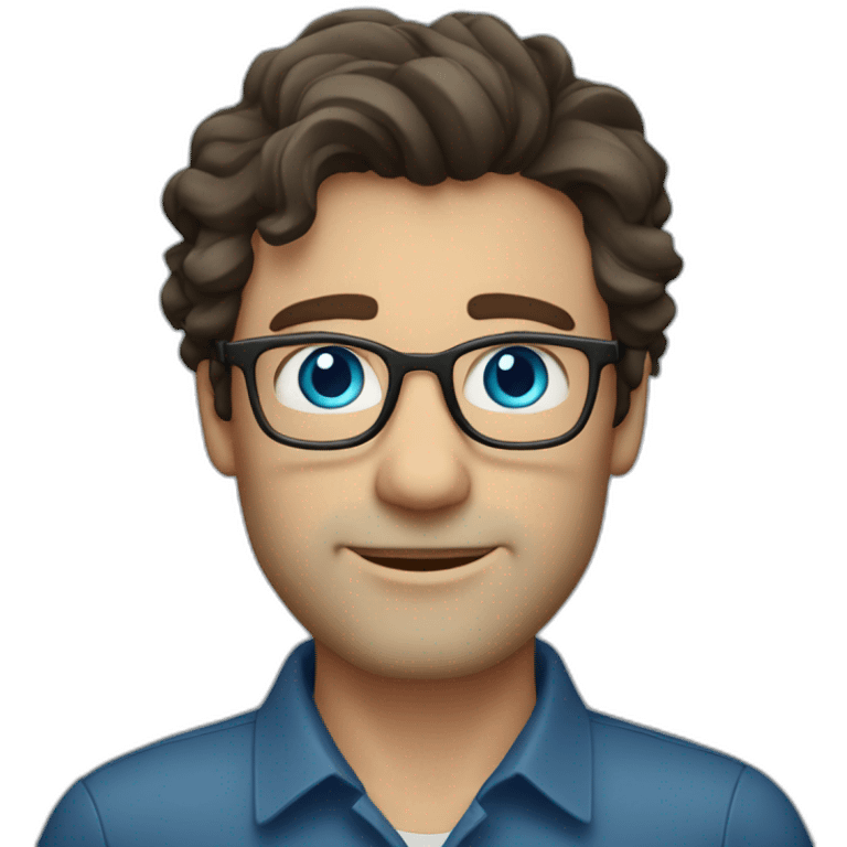 Handsome-Caucasian-man-dark-brown-wavy-hair-blue-eyes-glasses-middle-age emoji